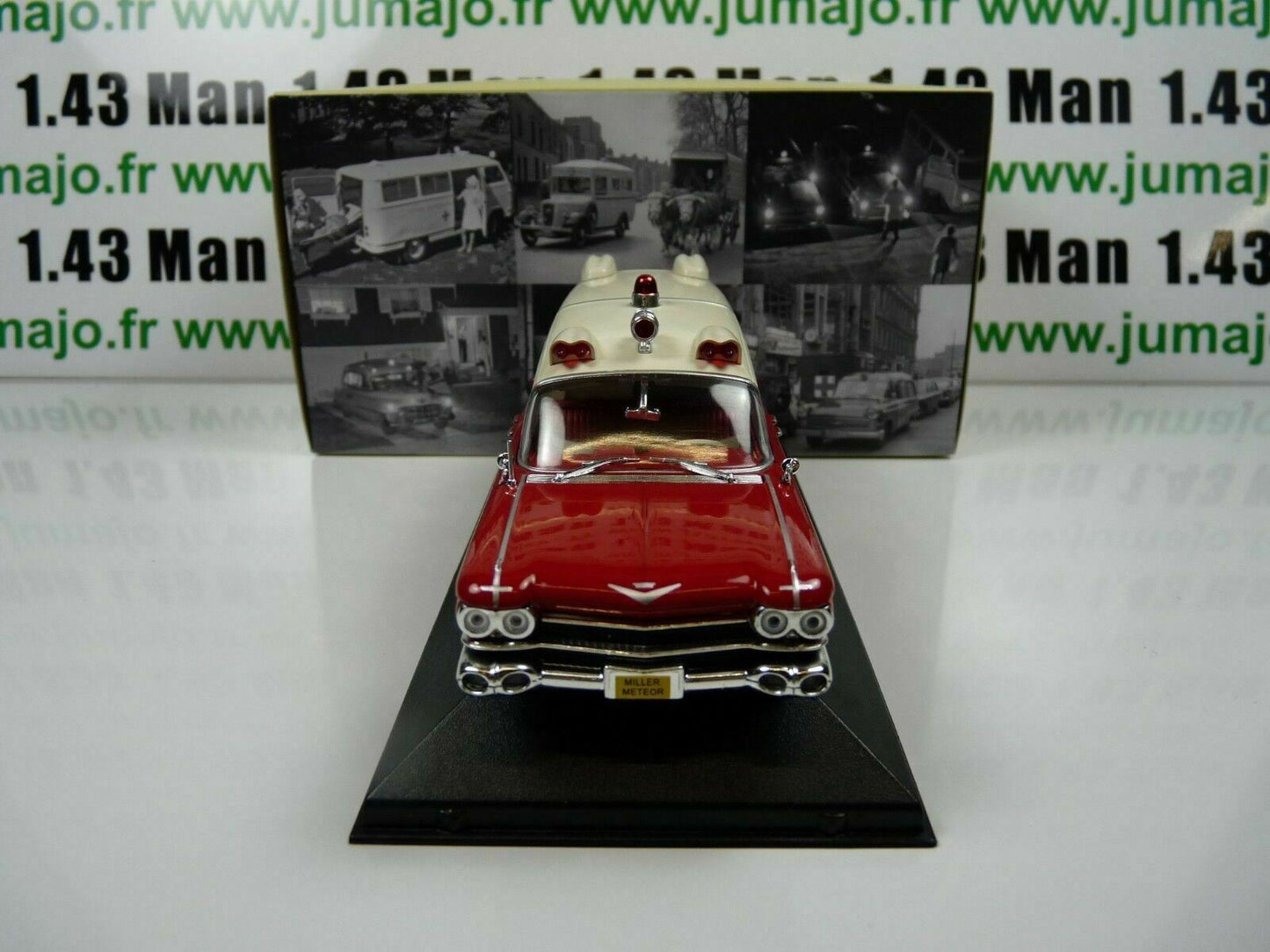 AMB2 1/43 IXO atlas AMBULANCE COLLECTION CADILLAC Miller Meteor 59 ghostbuster