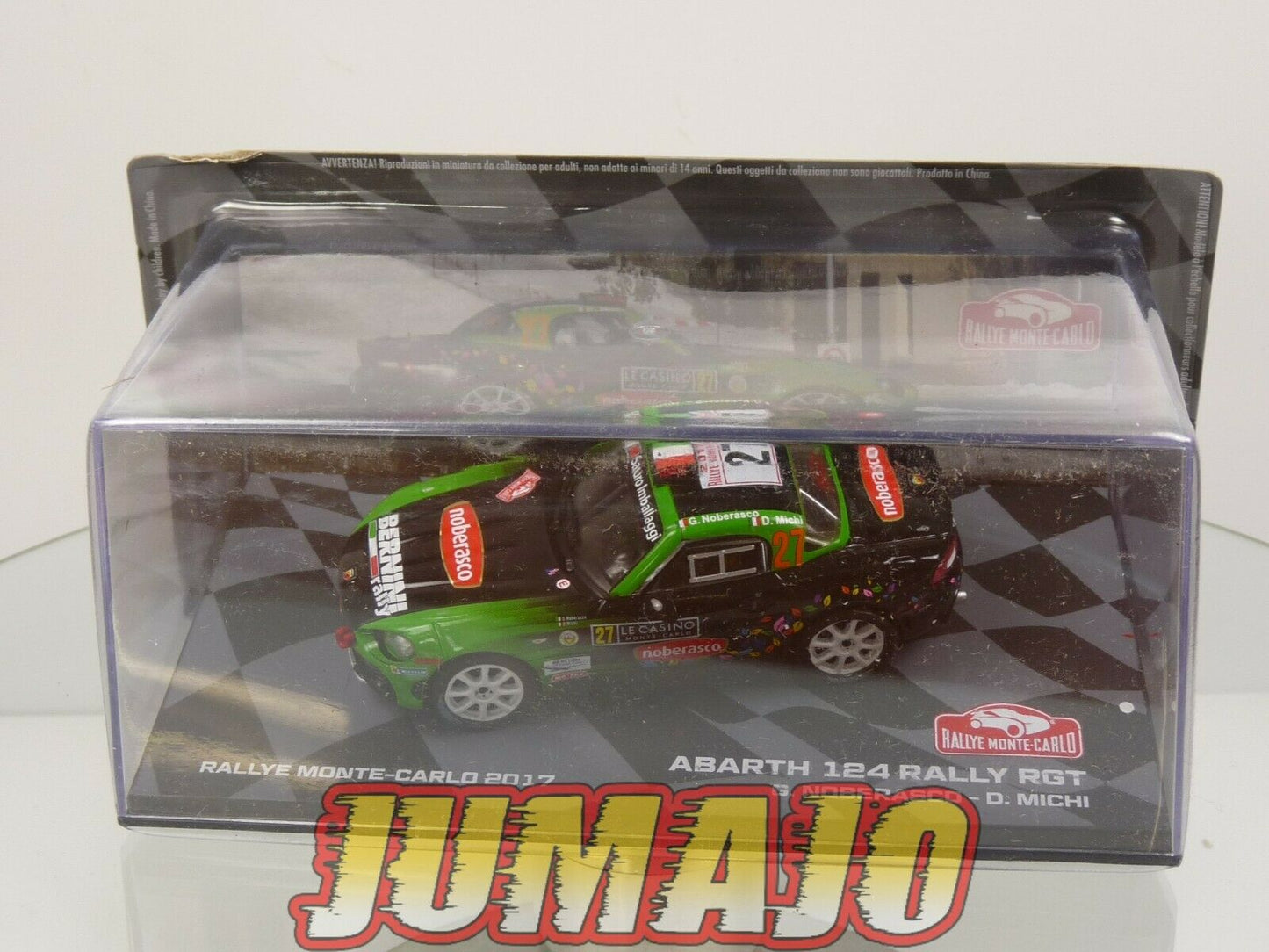 RMIT34 1/43 IXO Rallye Monte Carlo : FIAT Abarth 124 Rally RGT 2017 #27 G.Noberasco