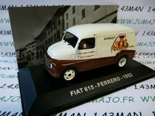 lot 4 1/43 IXO Altaya camionnette FIAT Alfa Roméo Lavazza Ferrero Plasmon Charms