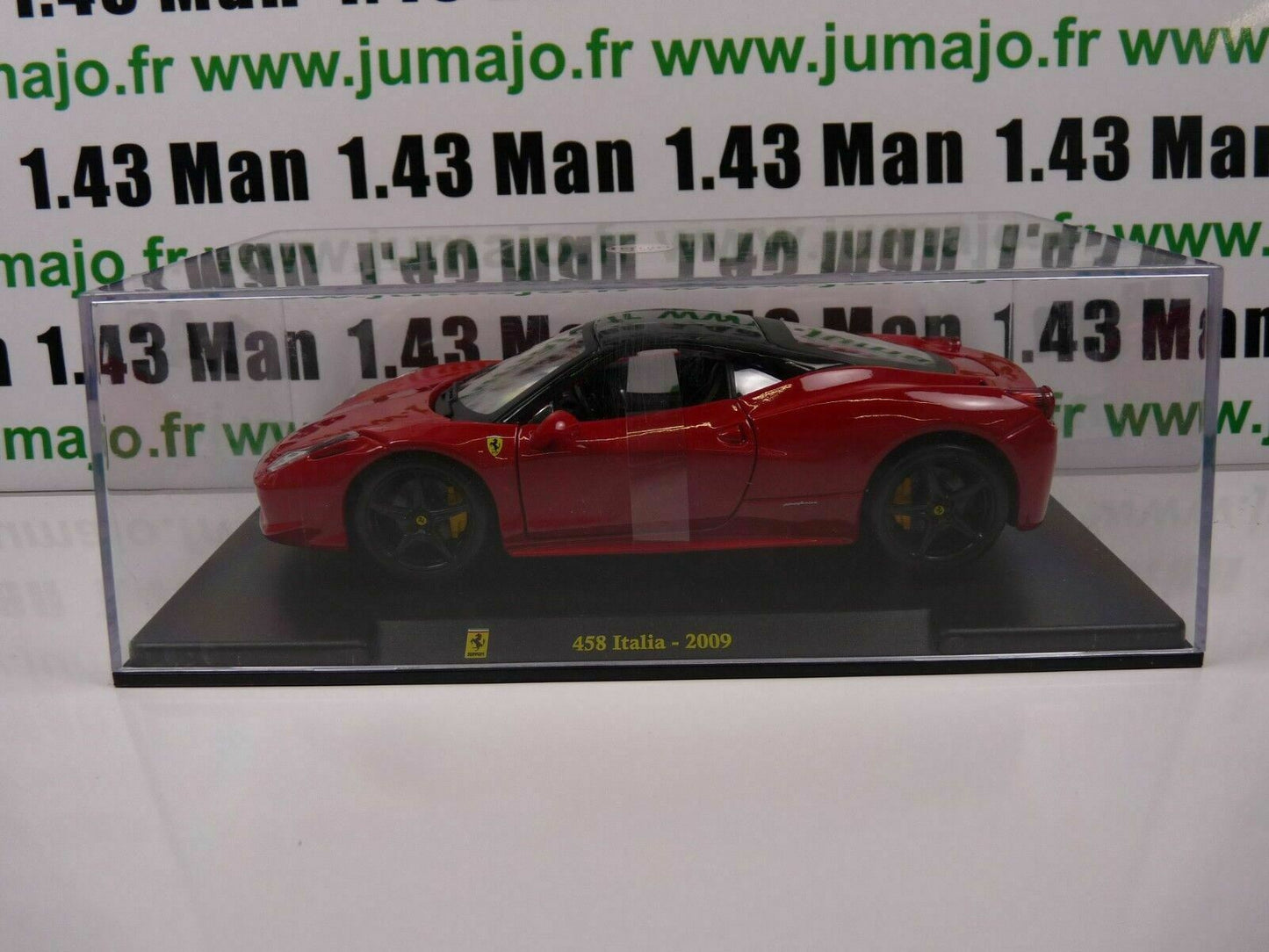 FVQ59 Voiture 1/24 HACHETTE FERRARI GT : 458 ITALIA-2009 Boîte cassée