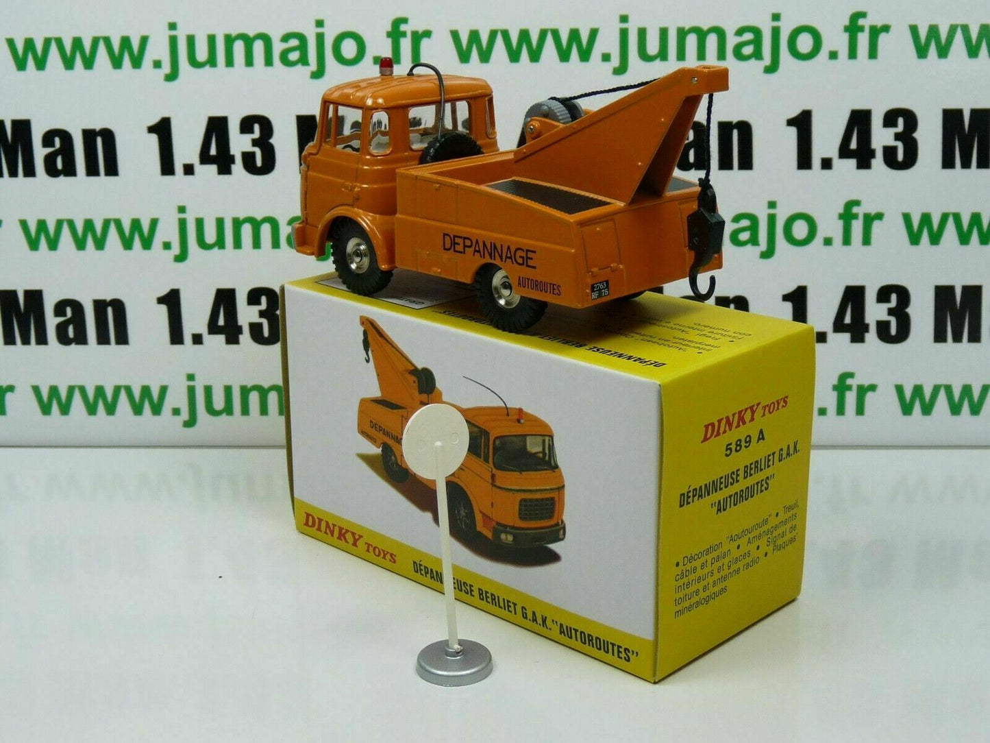 DT61 Voiture réédition DINKY TOYS atlas: 589A Berliet Dépanneuse GAK Autoroutes