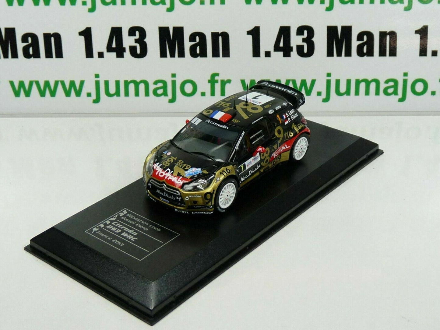 LOT 2X 1/43 IXO Rallye CITROËN DS3 WRC LOEB Alsace 2013 / Monte carlo 2013