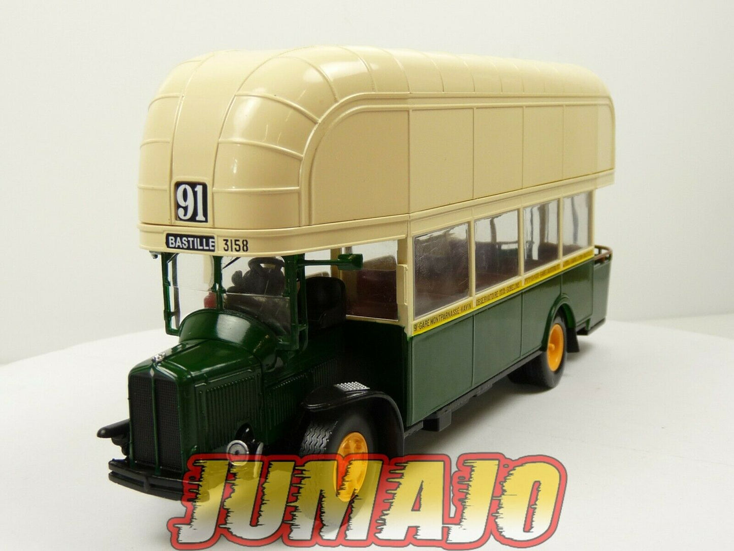 BUS70 Bus 1/43 IXO Hachette RENAULT TN4F (a gas) 105 Ligne 91 1940 France