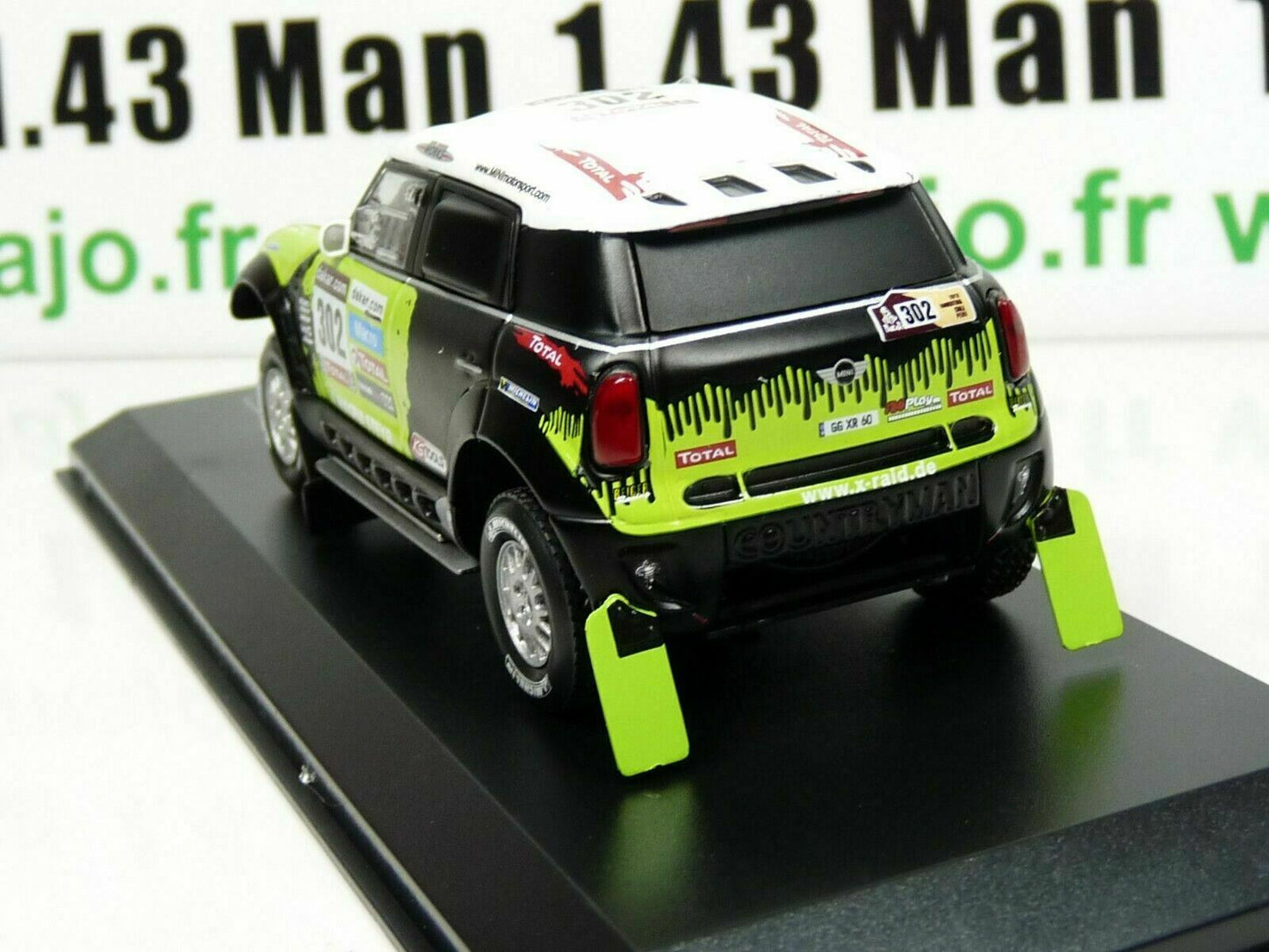 RD27 1/43 IXO Direkt Rallye MINI All4 Racing DAKAR 2013 S PETERHANSEL winner 1