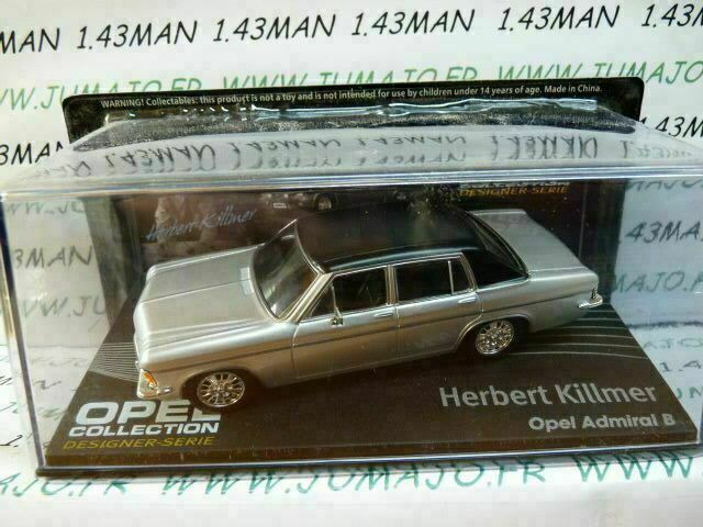 OPE137 1/43 IXO designer serie OPEL collection : ADMIRAL B H.Killmer silver