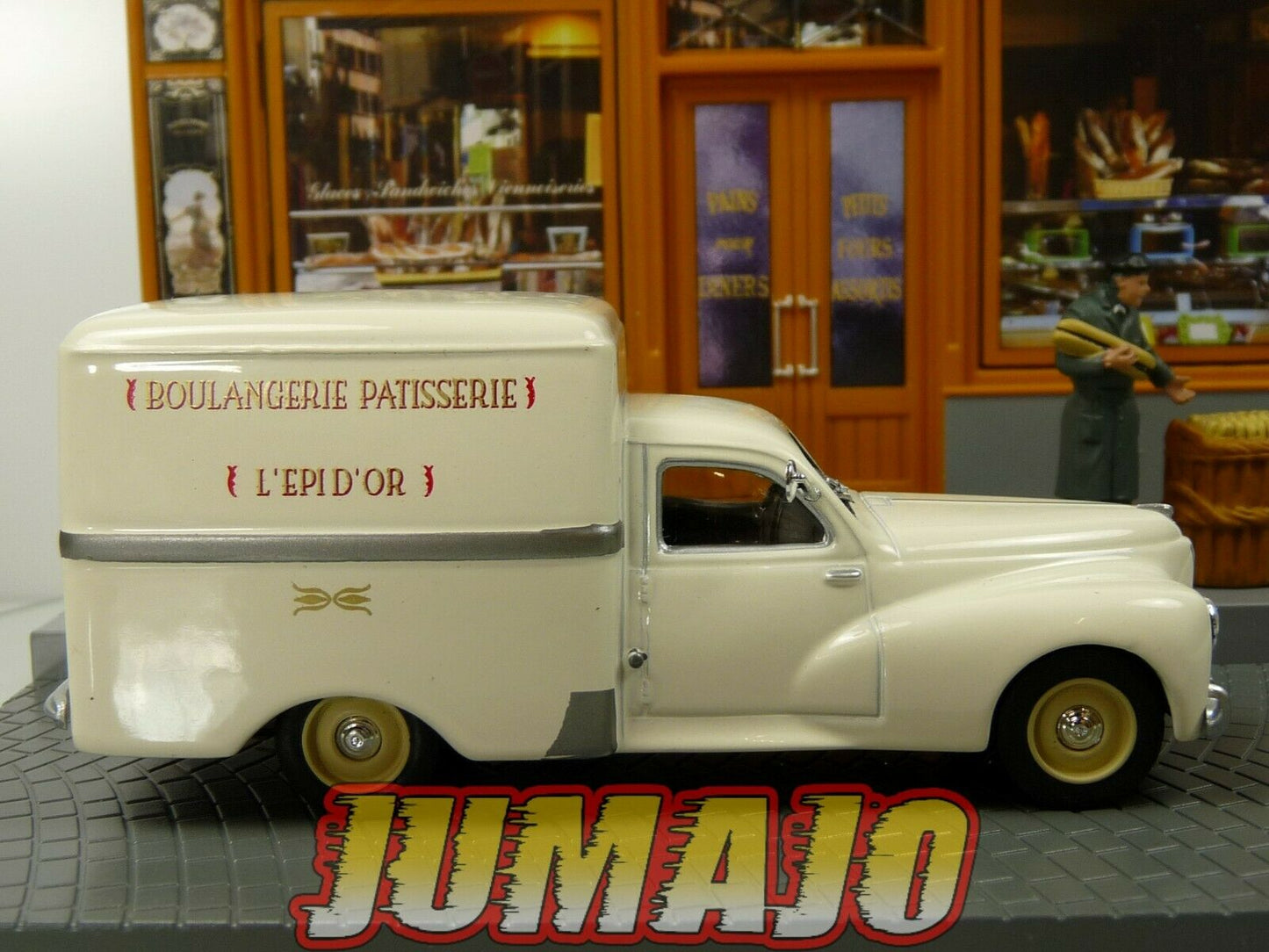 DIO1 Voiture+ diorama 1/43 IXO : métiers de france Peugeot 203 Cube BOULANGERIE SANS FOND