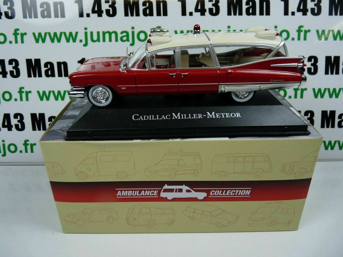 AMB2 1/43 IXO atlas AMBULANCE COLLECTION CADILLAC Miller Meteor 59 ghostbuster