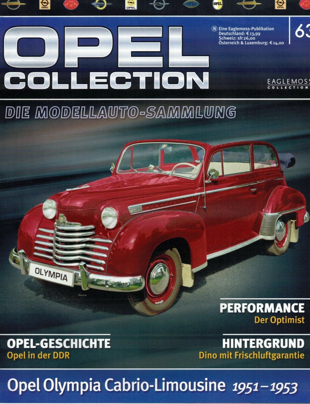 LOT 12 FASCICULES eaglemoss OPEL en allemand 22,44,50,52,53,60,63,65,70,74,76,79