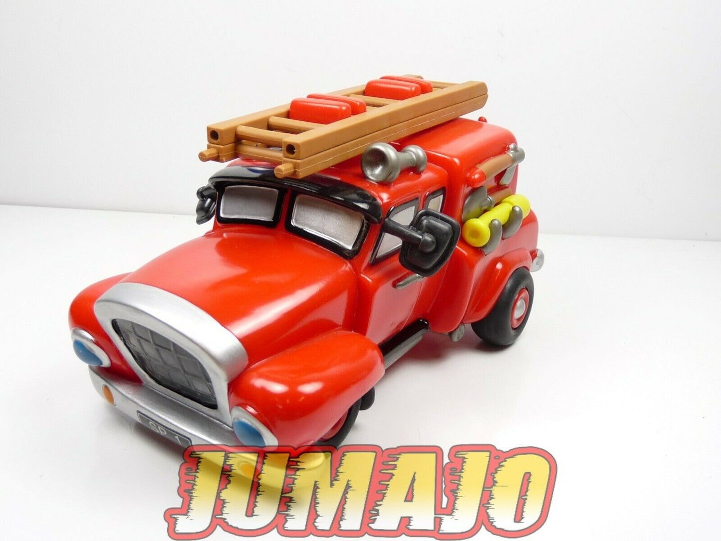 CP100 lot FIGURINES PVC enfant POMPIERS : camion + 4 soldats + accesoires 22cm