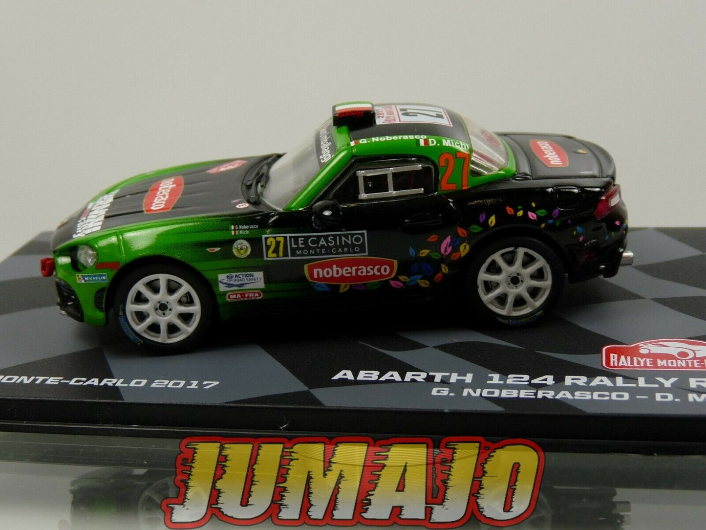 RMIT34 1/43 IXO Rallye Monte Carlo : FIAT Abarth 124 Rally RGT 2017 #27 G.Noberasco