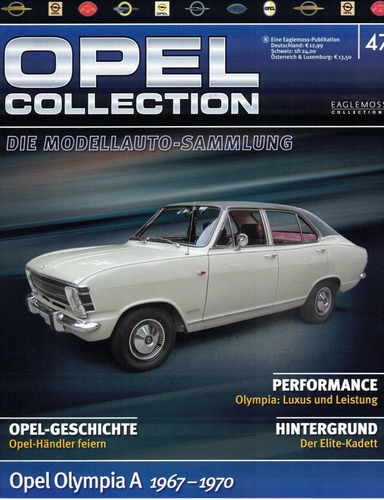 LOT 11 FASCICULES eaglemoss OPEL (en allemand) 17,20,21,26,37,47,68,72,73,75,77