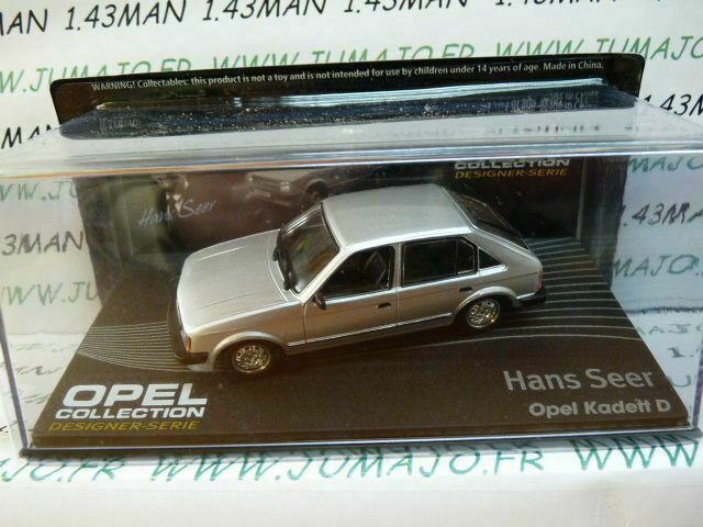 OPE139 1/43 IXO designer serie OPEL : KADETT D Hans Seer Silver thermopompe