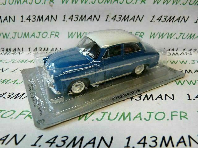 PL53 VOITURE 1/43 IXO IST déagostini POLOGNE : SYRENA 102 S bleu (FSO)