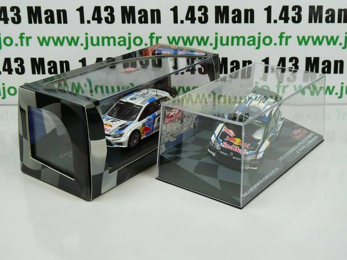 LOT 2X 1/43 IXO Rallye VOLKSWAGEN POLO R WRC OGIER M. Carlo 2016 / Finlande 2013