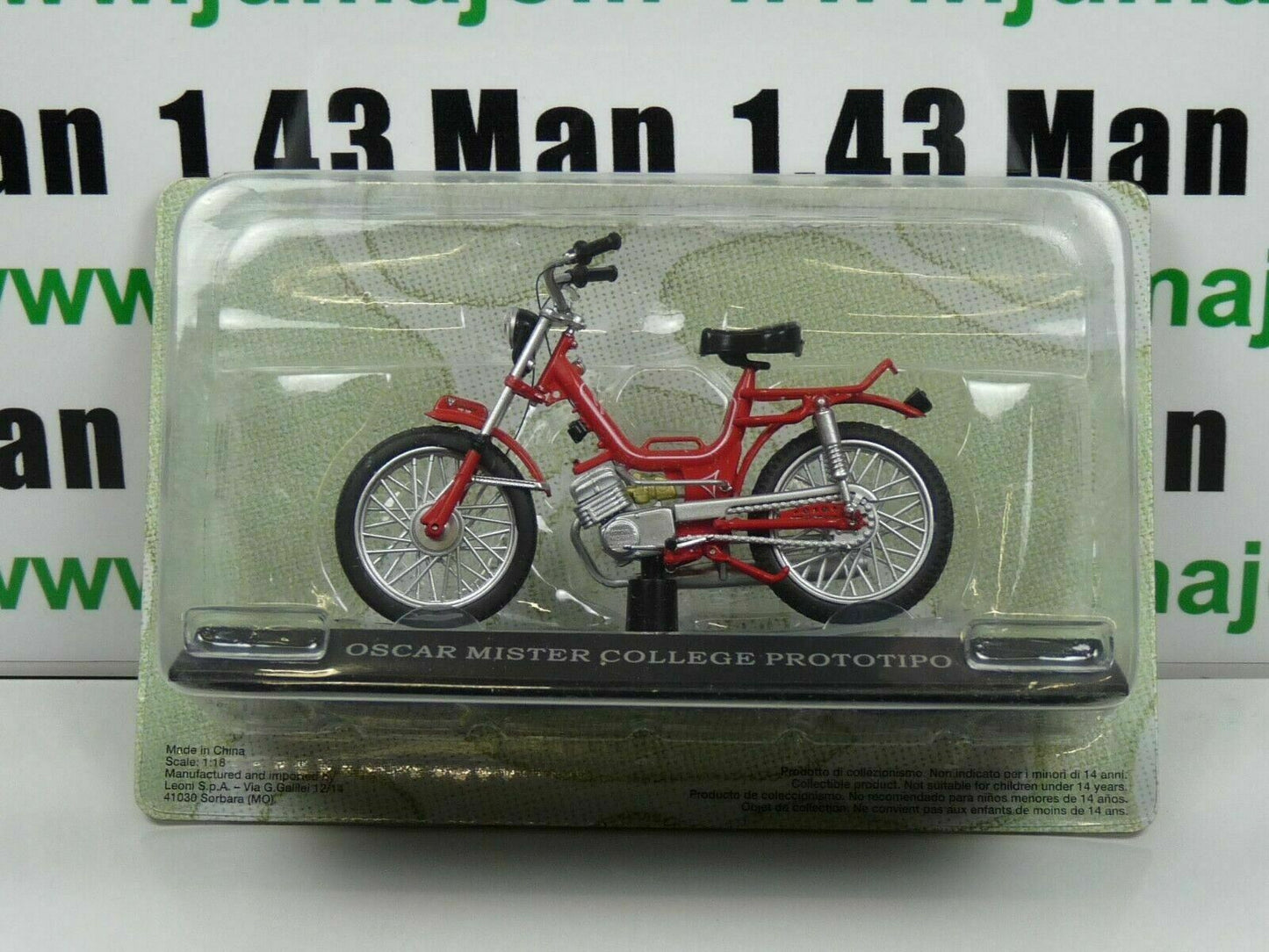 MOB10 MOTO mobylette ITALIE Leo models 1/18 : OSCAR MISTER COLLEGE PROTOTIPO
