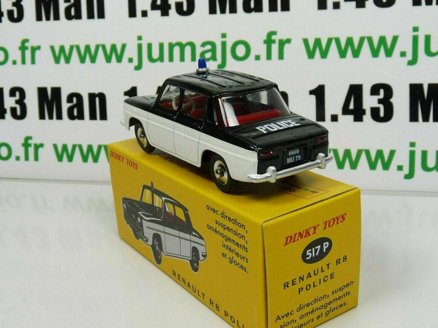 DT267 Voiture 1/43 réédition DINKY TOYS DeAgostini : RENAULT R 8 Police 517 P