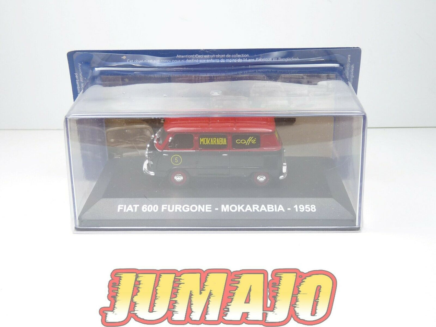 VCE5 1/43 IXO Commerciale Epoque : FIAT 600 FURGONE CAFE MOKARABIA 1958