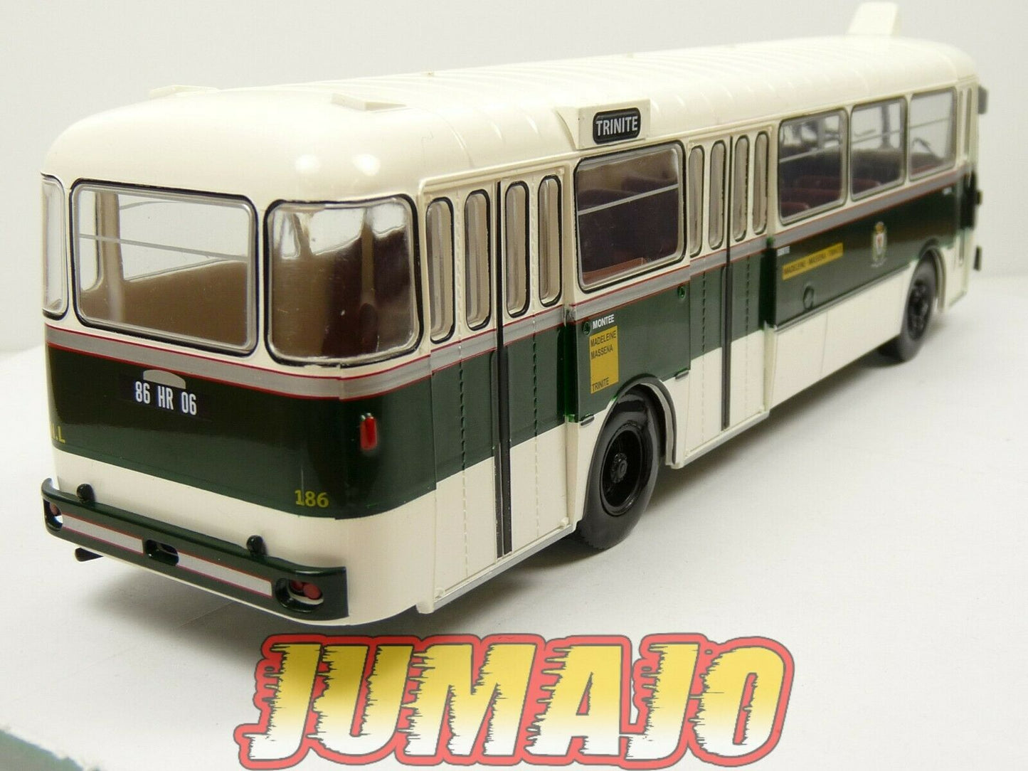 BUS69 Bus 1/43 IXO Hachette BERLIET PLR 8 MU 105 Ligne 3 Trinite 1956 France