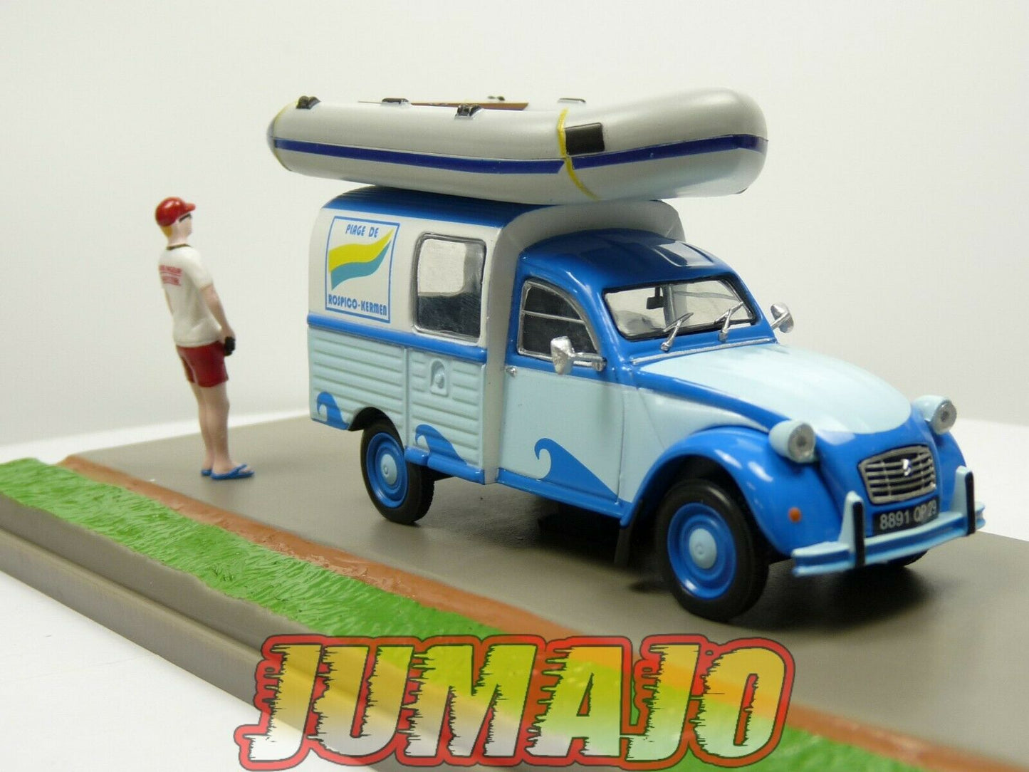 PU5 Voiture 1/43 ELIGOR Petits Utilitaires CITROEN Fourgonette 2CV AKS400 + Bateau