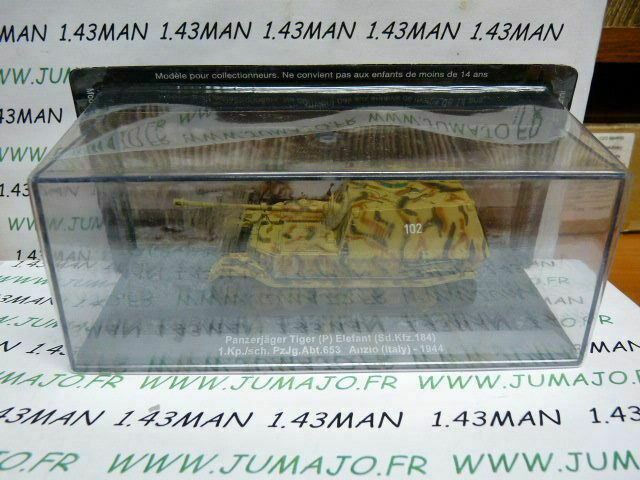 PZ1 Tank militaire 1/72 PANZER n°1 Panzerjäger Tiger Elefant SdKfz 184 Italie 44