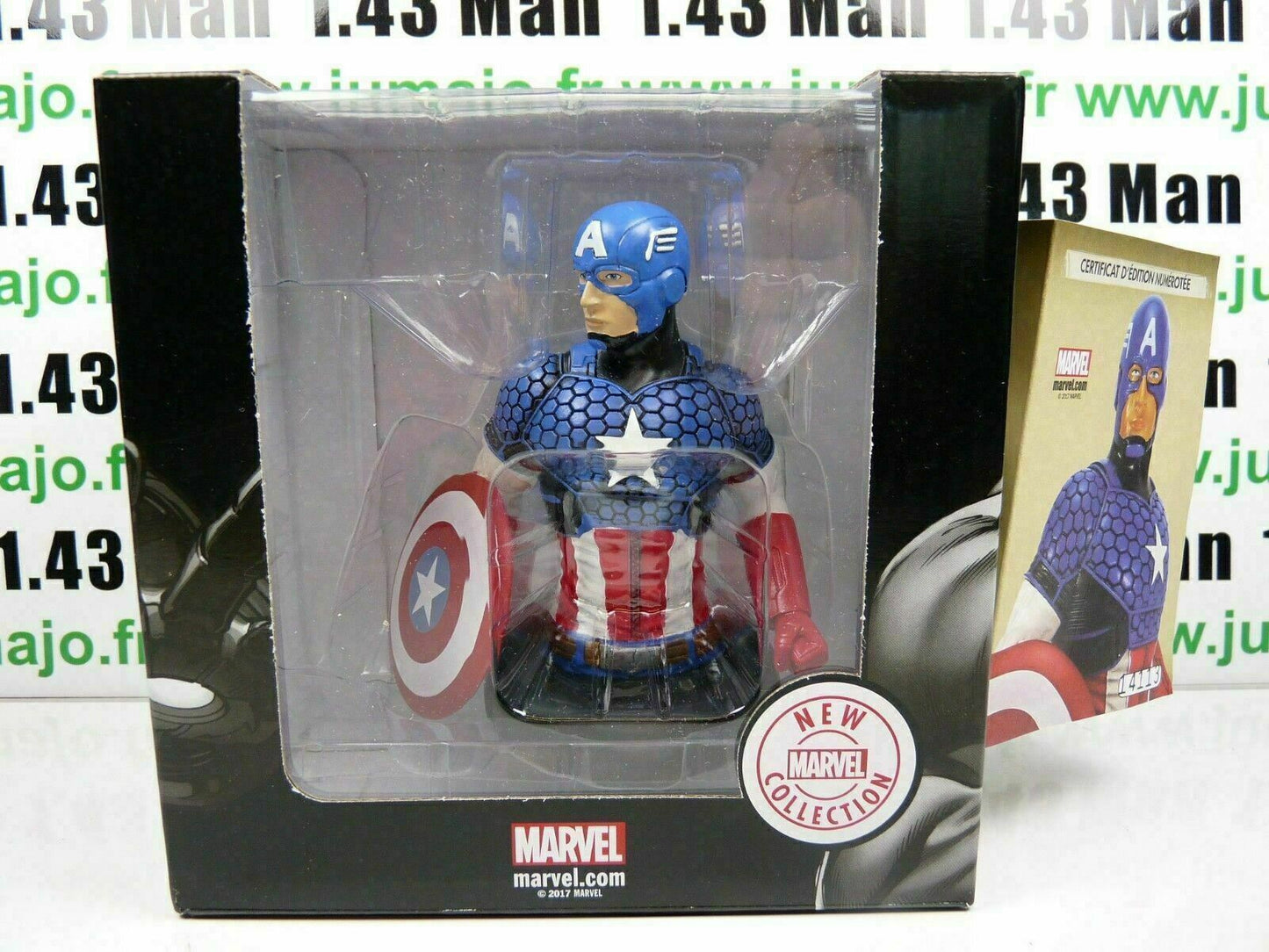 MAR14 Figurine MARVEL BUSTE en résine 9 à 14 cm : CAPTAIN AMERICA