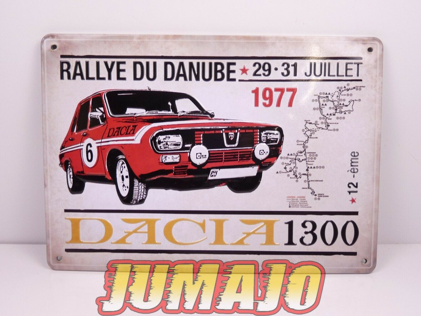 PB110 plaques Tôlée embossée DACIA 1300 (Renault 12) Rallye du danube 1977