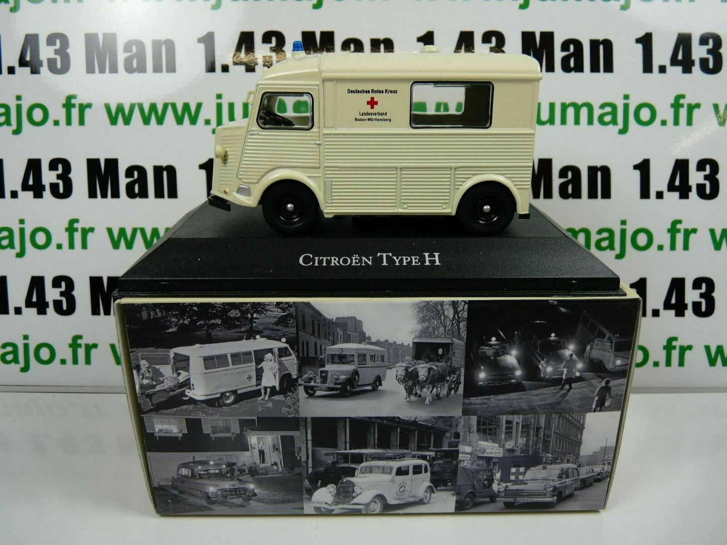 AMB8 1/43 IXO Atlas Ambulance Collection CITROEN Type H 1965 rotes kreuz croix rouge