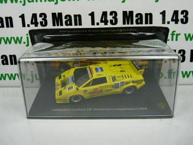 LB70 voiture 1/43 IXO LAMBORGHINI COUNTACH 25°anniversaire compétition 1994
