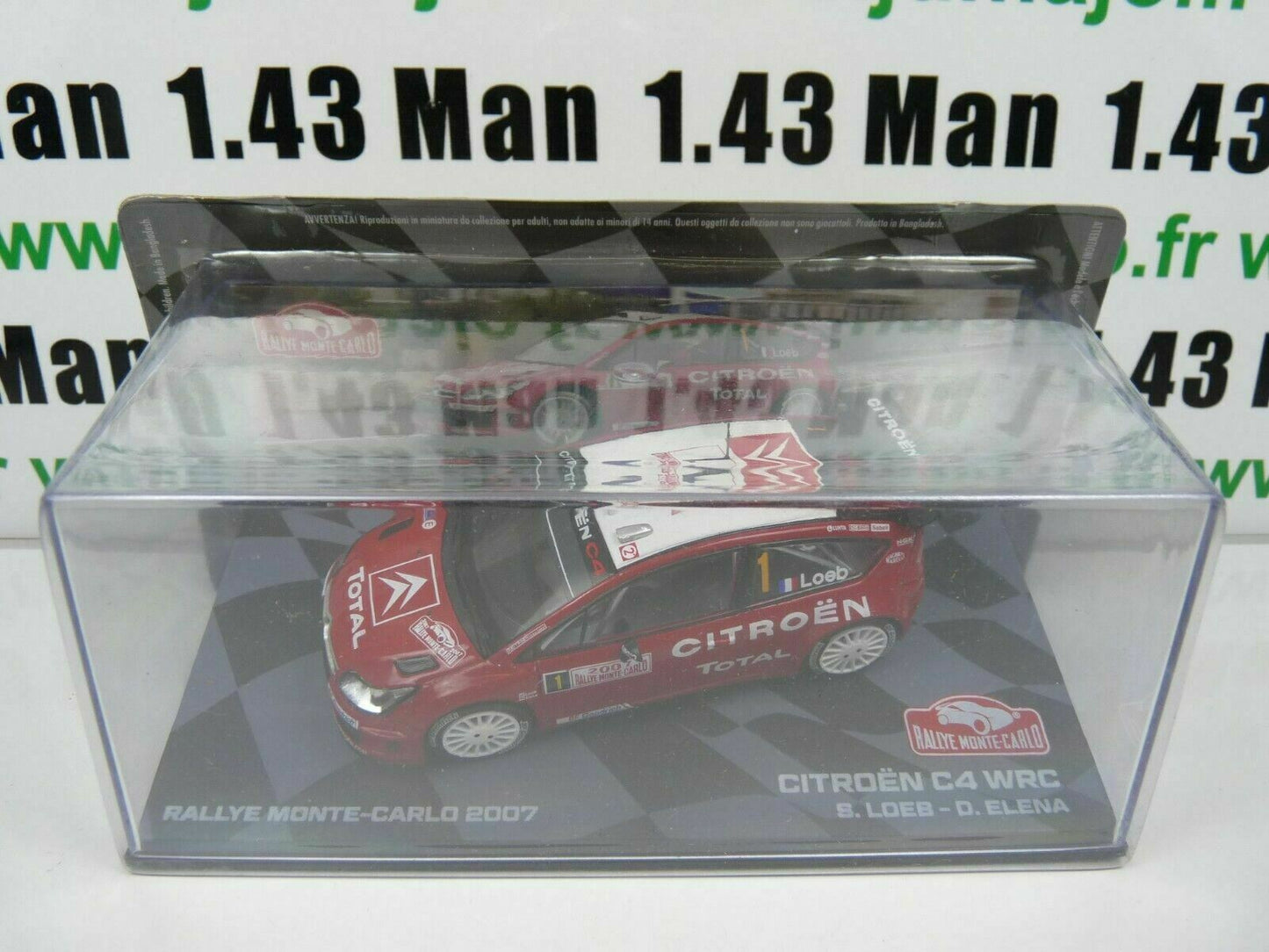 RMIT33 1/43 IXO Rallye Monte Carlo : CITROEN C4 WRC 2007 #1 S.Loeb