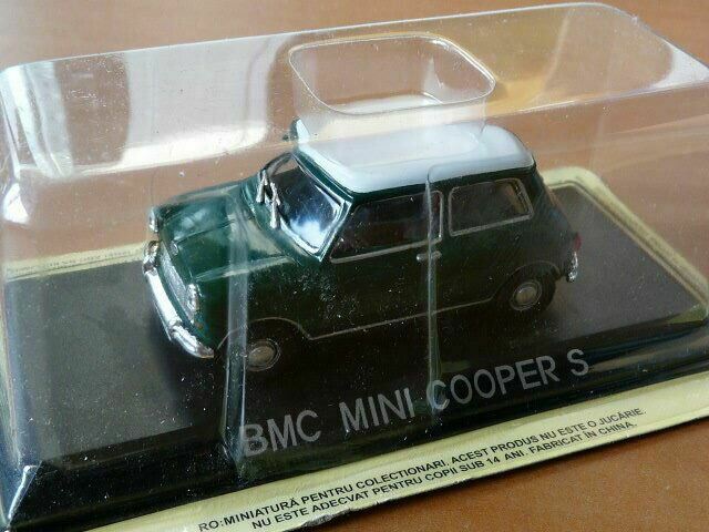 BAL75 Voiture 1/43 Ist déagostini Roumanie : BMC Mini Morris cooper S verte