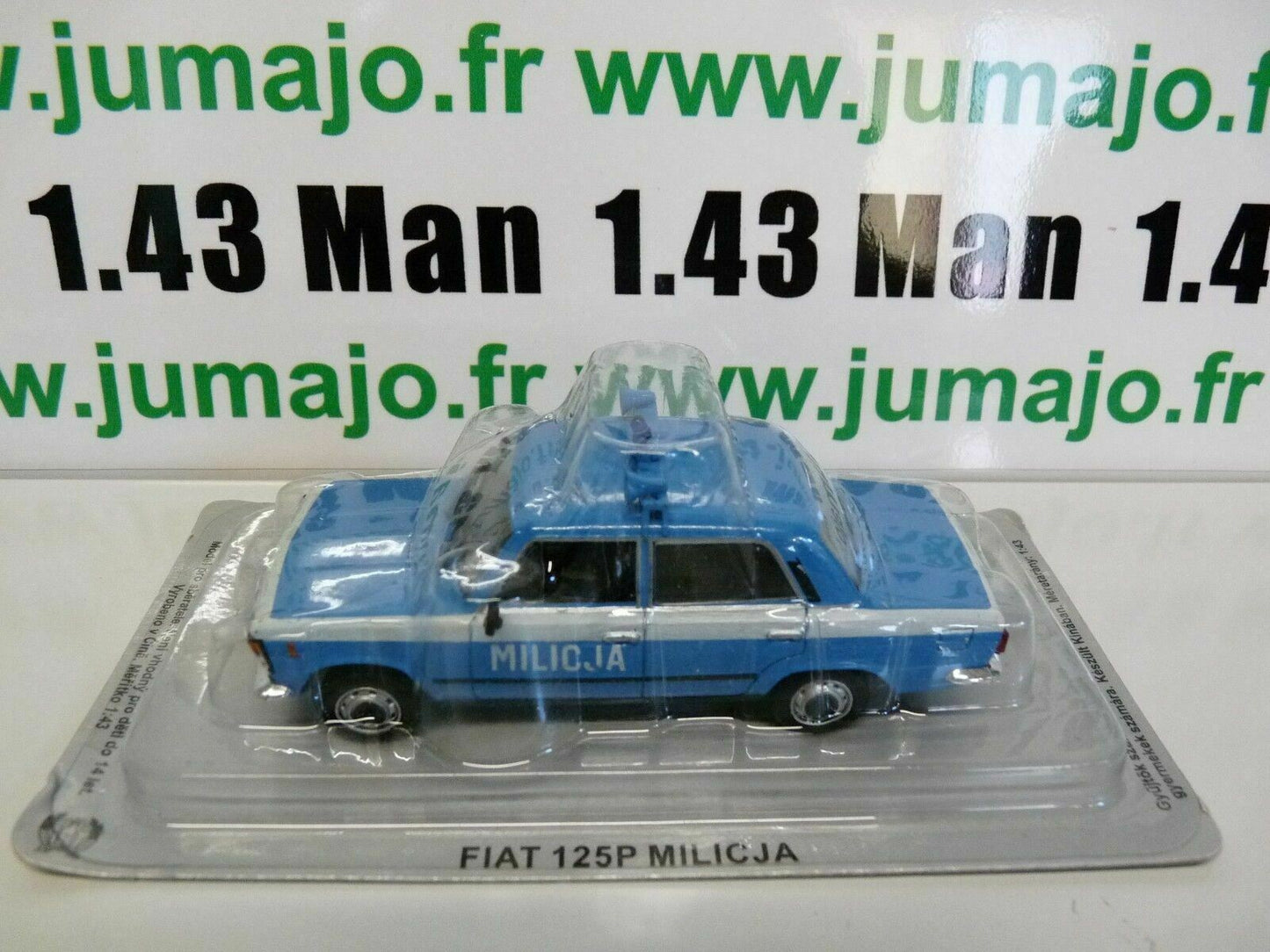 PL171 Voiture 1/43 IXO IST DeAgostini POLOGNE : FIAT 125 P Milicja Police
