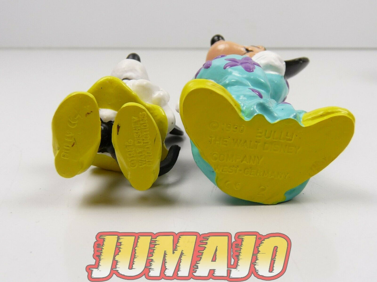 FIG73c lot 2 figurines PVC DISNEY BULLY 6cm : MICKEY mouse Mnnie chine + vintage