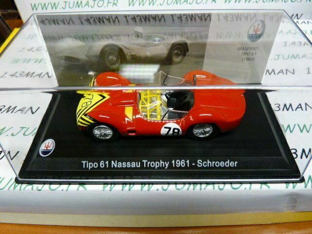 MAS39 voiture 1/43 LEO models MASERATI TIPO61 Nassau trophy 1961 Schroeder