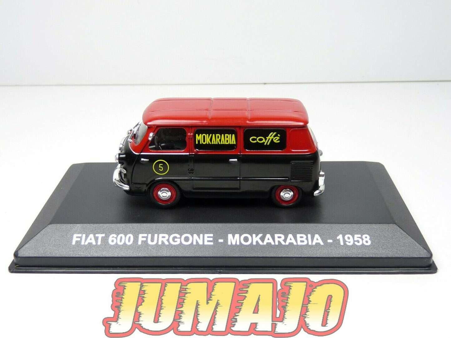VCE5 1/43 IXO Commerciale Epoque : FIAT 600 FURGONE CAFE MOKARABIA 1958
