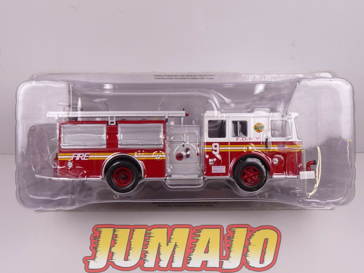 CPI2 camion POMPIER 1/43 Hachette Autopompa Seagrave Pumper USA 2003 Chinatown