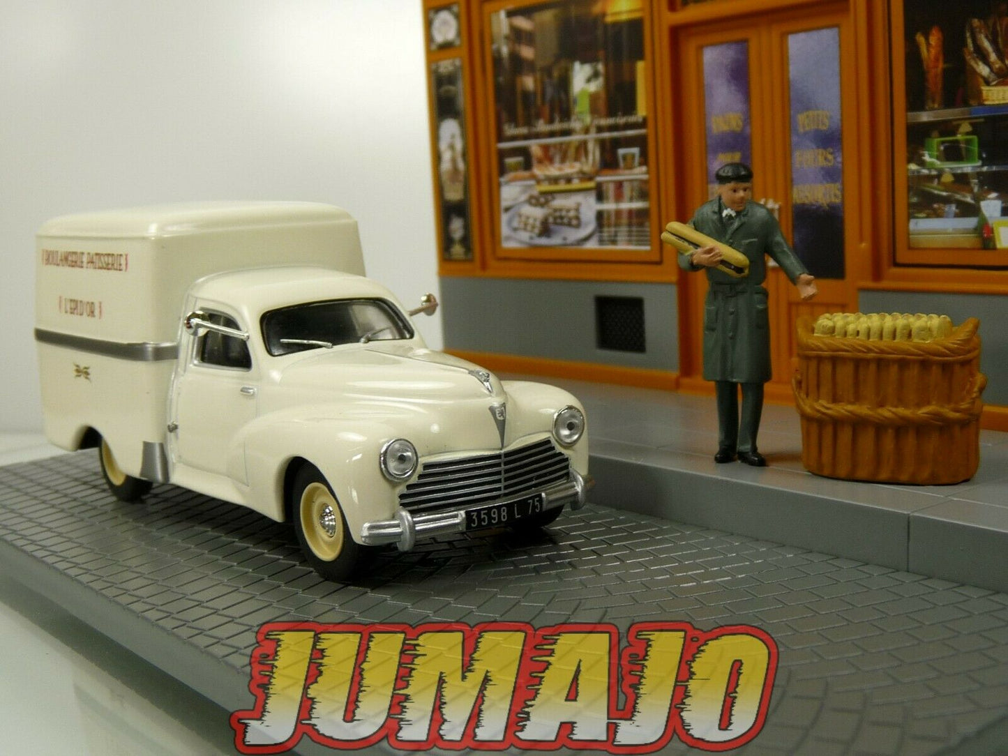 DIO1 Voiture+ diorama 1/43 IXO : métiers de france Peugeot 203 Cube BOULANGERIE SANS FOND