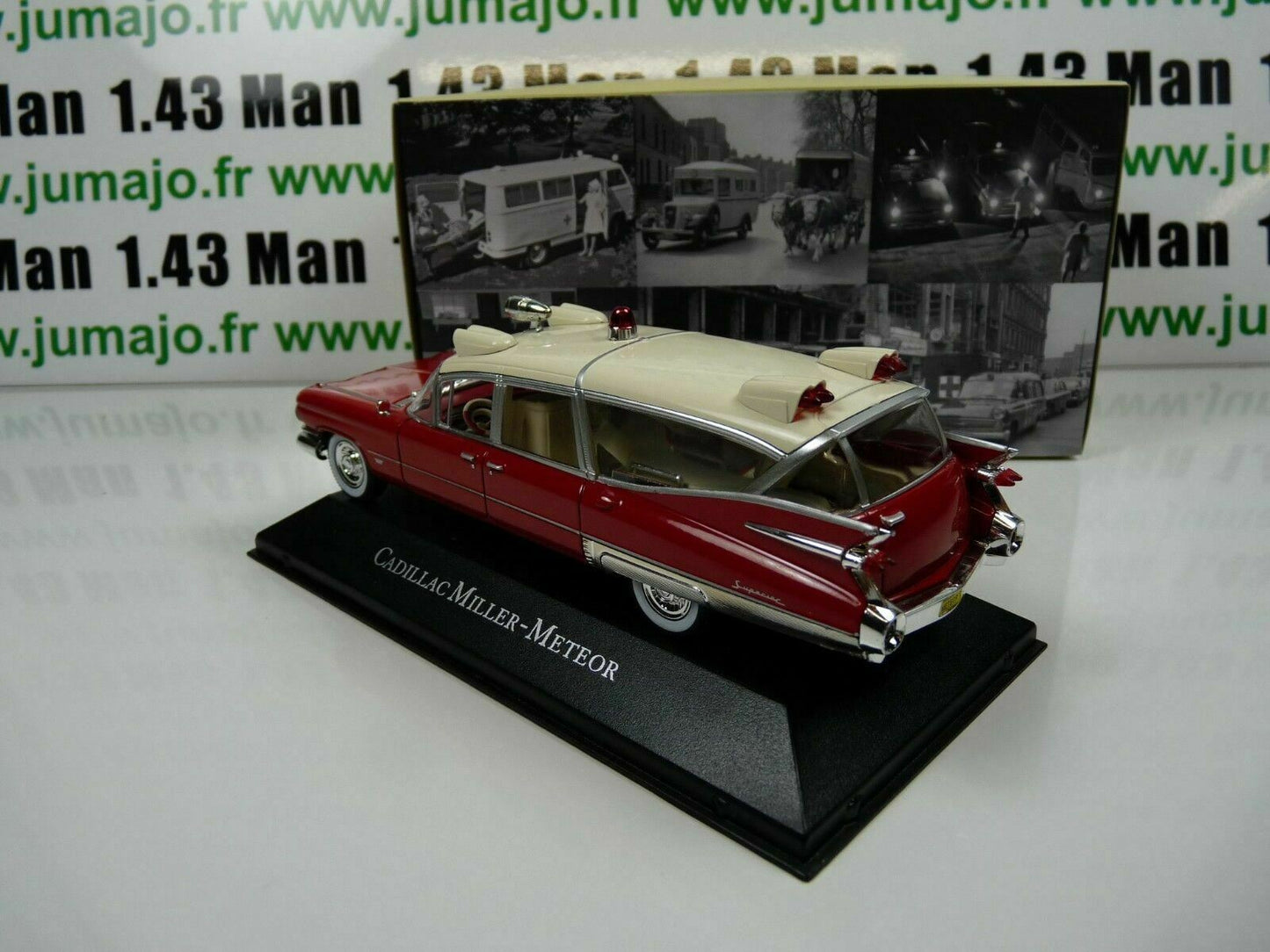 AMB2 1/43 IXO atlas AMBULANCE COLLECTION CADILLAC Miller Meteor 59 ghostbuster