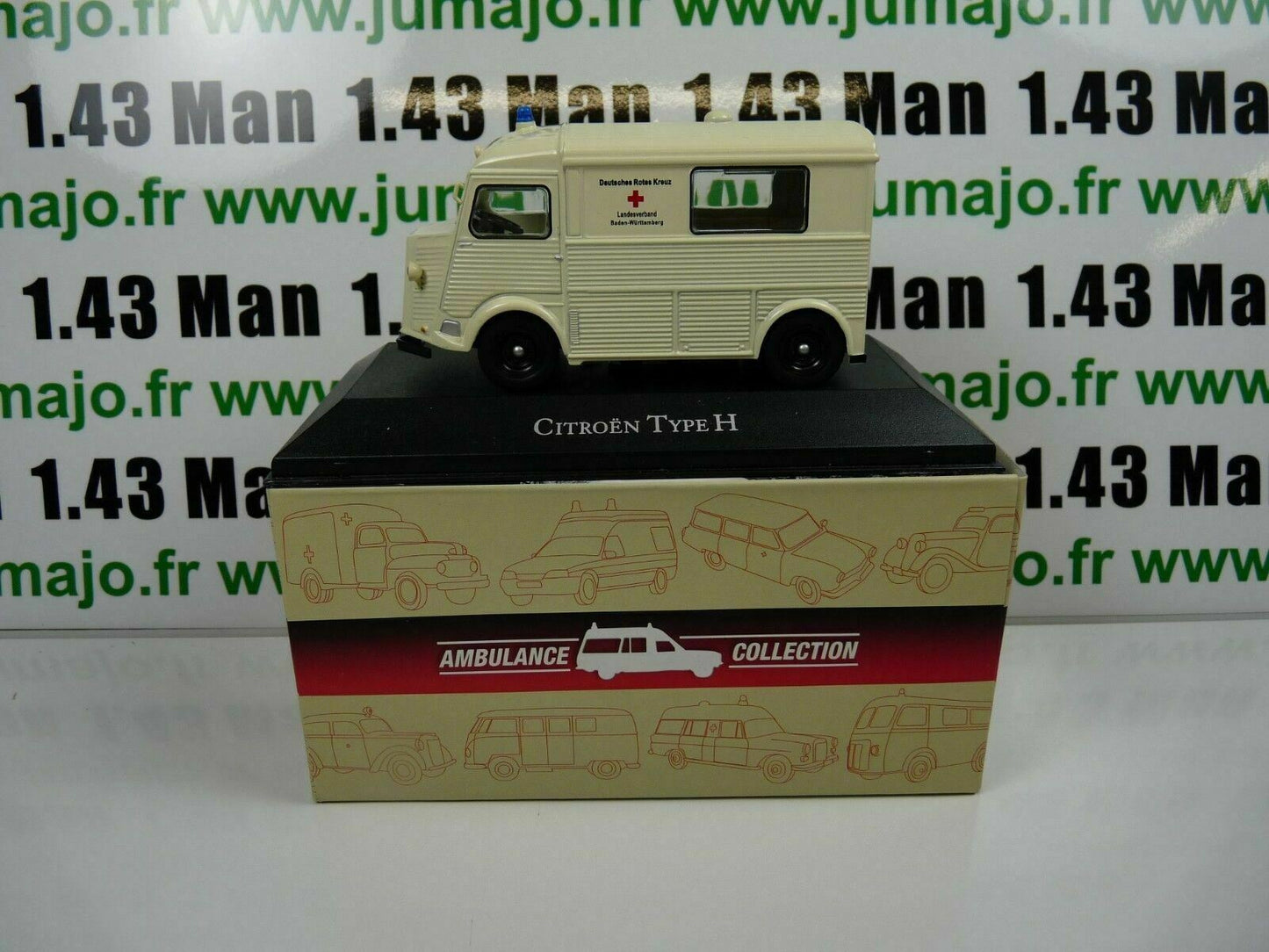 AMB8 1/43 IXO Atlas Ambulance Collection CITROEN Type H 1965 rotes kreuz croix rouge