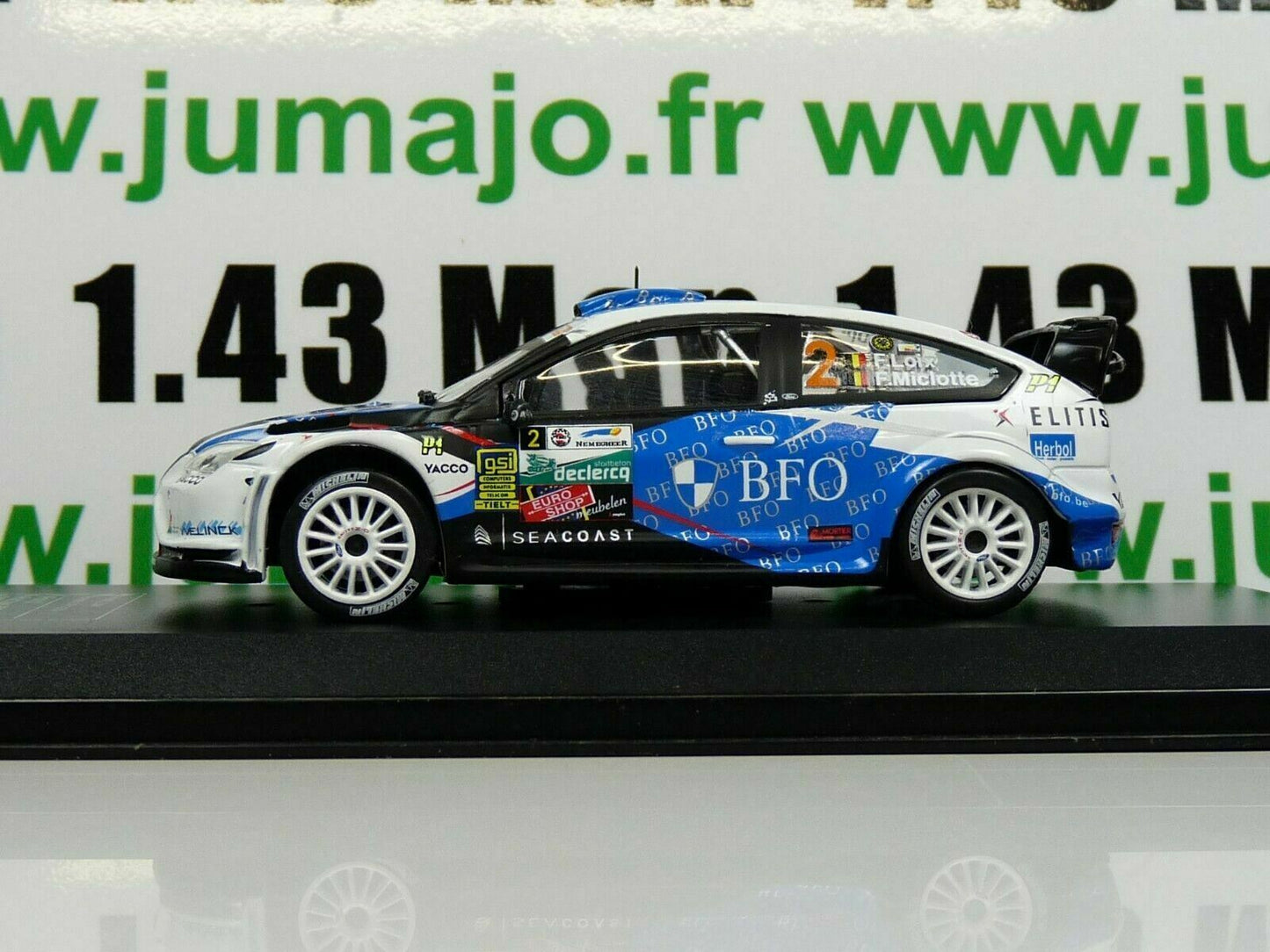 RD25 1/43 IXO Direkt Rallye Ford FOcus RS WRC 08 Belgium F.LOIX / F.MICHOTTE #2