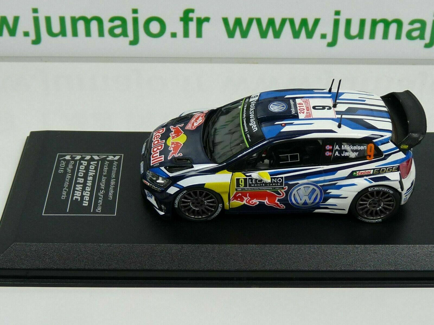 RD3B 1/43 IXO Direkt Rallye VOLKSWAGEN POLO R WRC Monte Carlo 2016 Mikkelsen