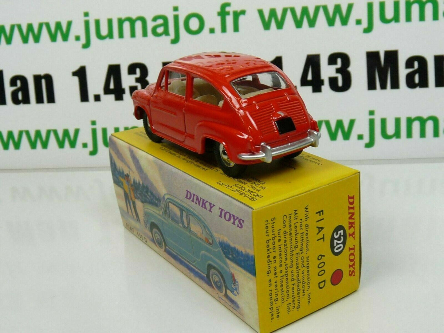 DT261 Voiture 1/43 réédition DINKY TOYS DeAgostini : FIAT 600D 520