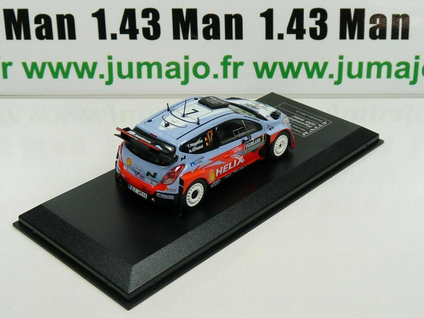 RD7 voiture 1/43 IXO Direkt Rallye : HYUNDAI I20 WRC Suède 2015 T.NEUVILLE