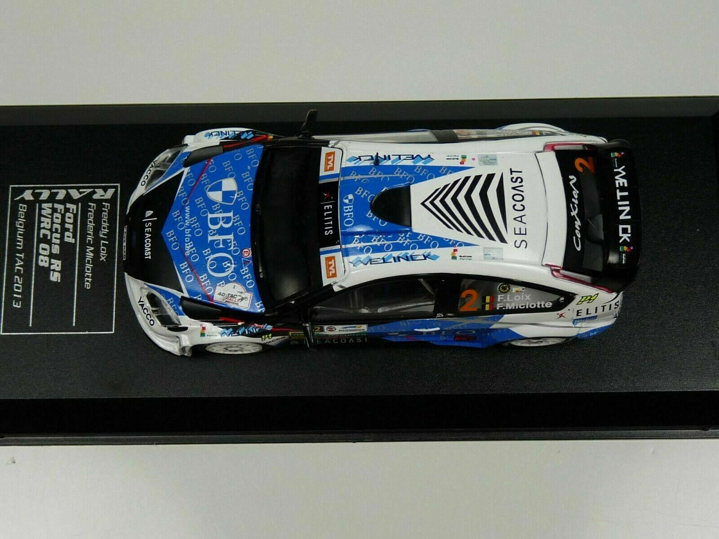 RD25 1/43 IXO Direkt Rallye Ford FOcus RS WRC 08 Belgium F.LOIX / F.MICHOTTE #2