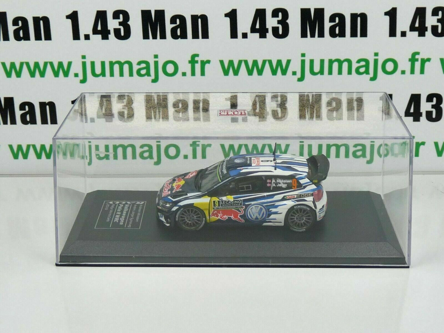 RD3B 1/43 IXO Direkt Rallye VOLKSWAGEN POLO R WRC Monte Carlo 2016 Mikkelsen