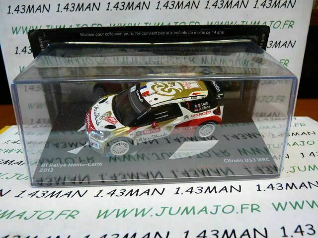 RBE10 1/43 IXO Altaya Rallye Belgique CITROËN DS3 WRC LOEB 2013 M. Carlo