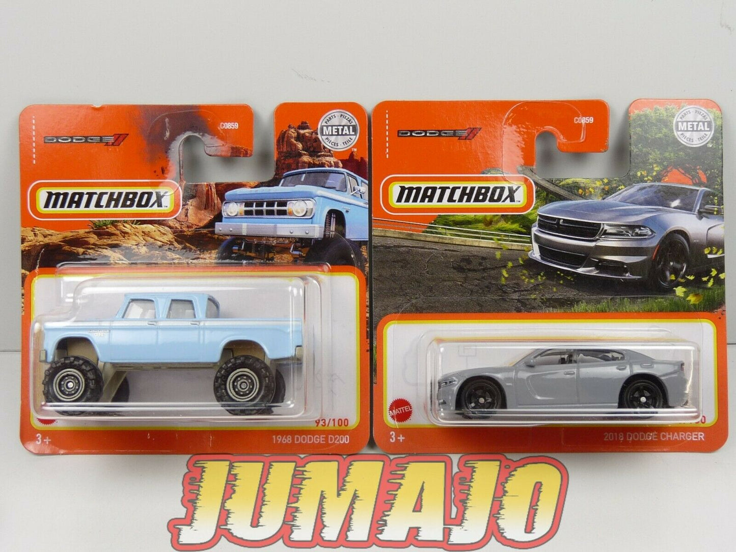 TRI20 : 4 X 3 inches Matchbox 4 x 4 Dodge D200 Ram Charger Jeep Willys
