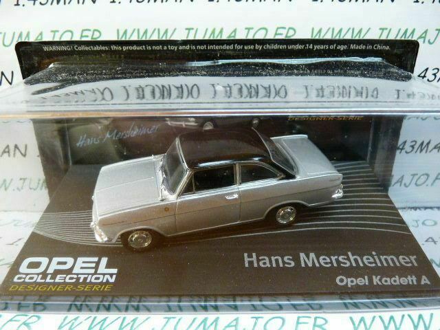 OPE135 1/43 IXO designer serie OPEL collection : KADETT A coupé H.Mersheimer