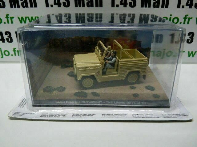 JB67Z voiture 1/43 IXO 007 JAMES BOND LAND ROVER Lightweight living daylights (Avec personnages) BOITE CASSEE