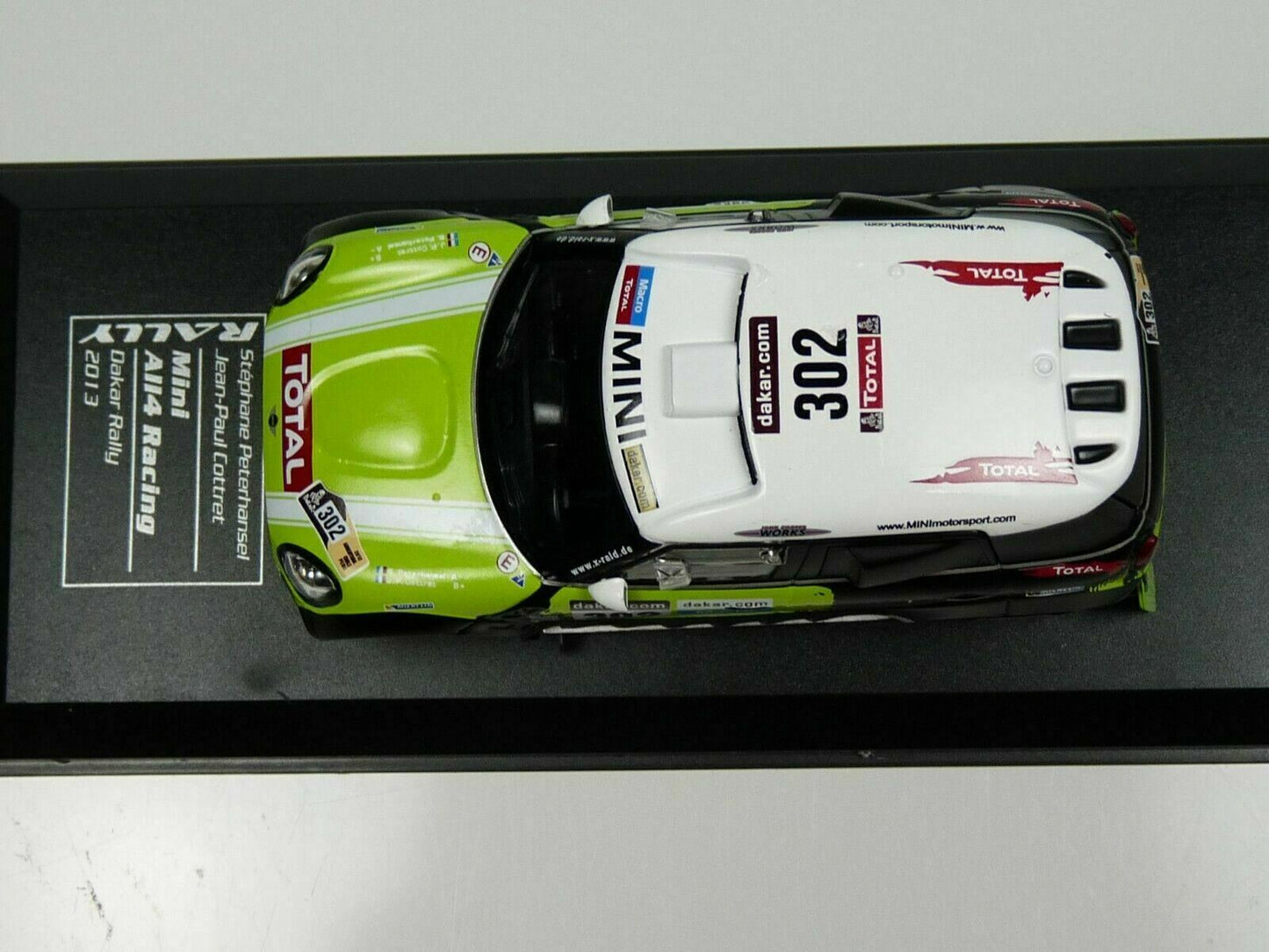 RD27 1/43 IXO Direkt Rallye MINI All4 Racing DAKAR 2013 S PETERHANSEL winner 1