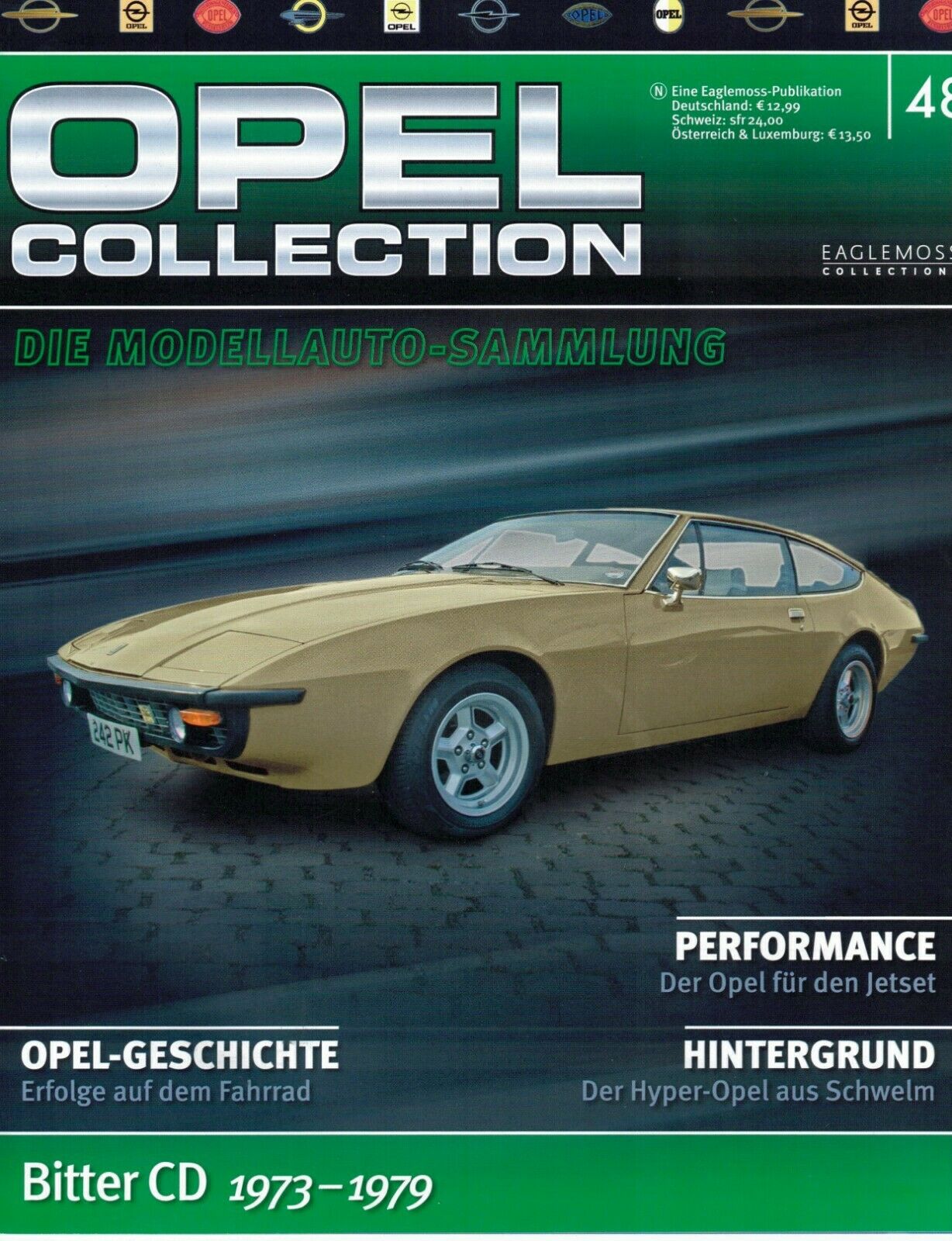 LOT 11 FASCICULES eaglemoss OPEL (en allemand) 19,23,25,48,49,51,55,61,64,69,78